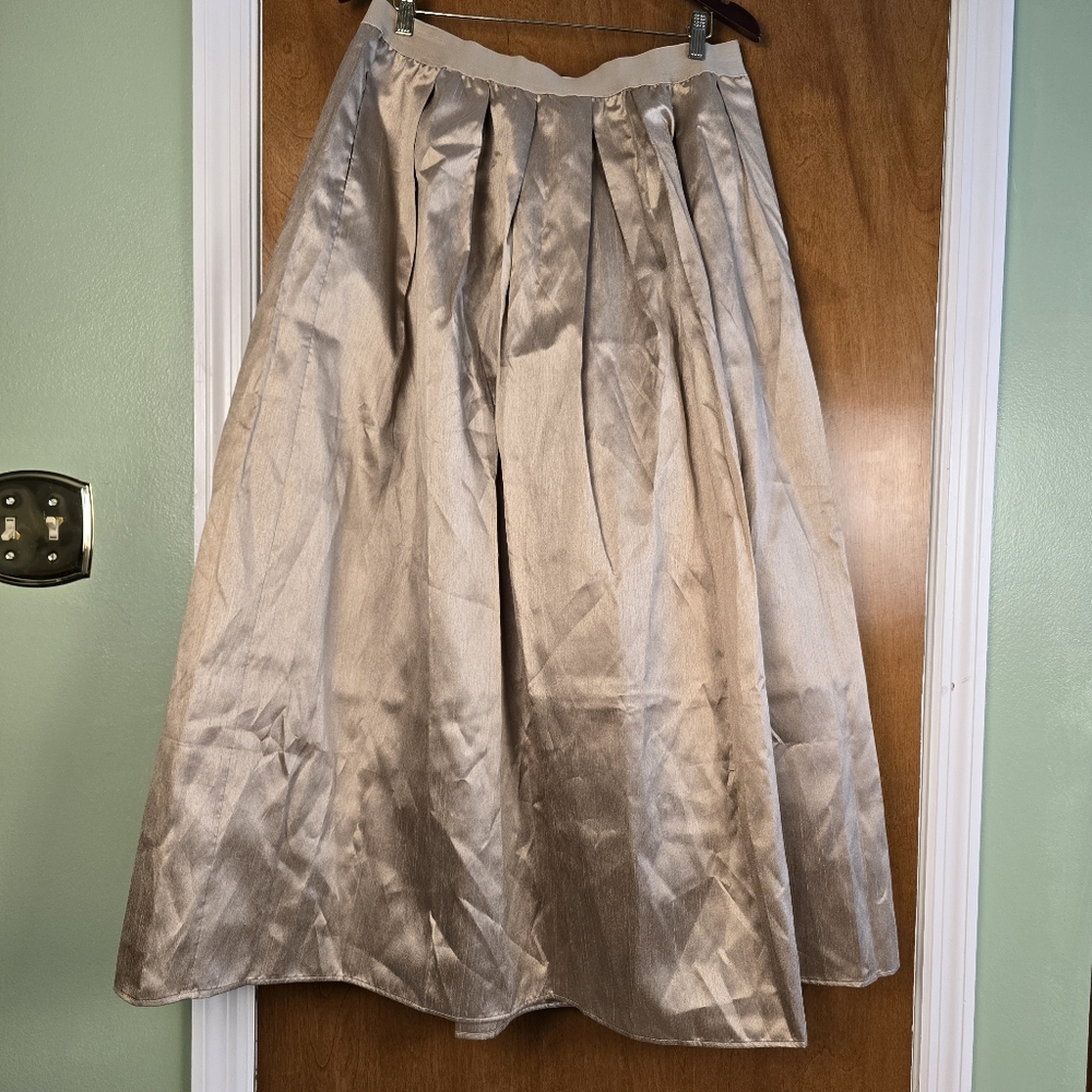 Joan Rivers Skirt Womens L Gold Red Carpet Pull On Full Length Elastic Waist - Picture 8 of 8